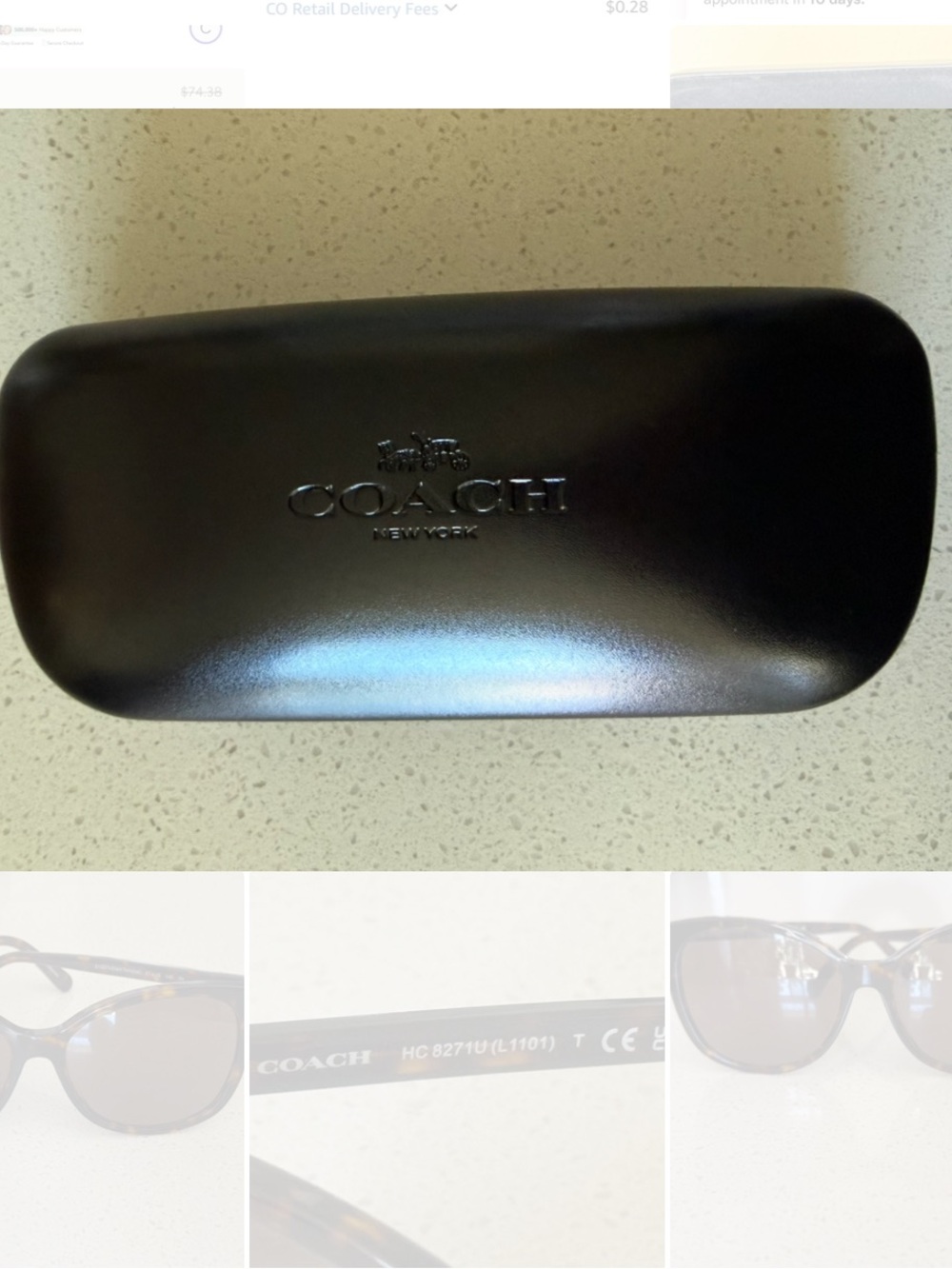 Coach Tortoiseshell Sunglasses with Brown Lenses - Picture 6 of 6